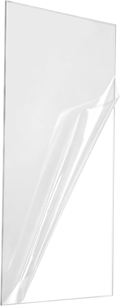 Acrylic Cake Scraper 8 Inch Clear Cake Scraper Smoother Large Smoother Acrylic Scrapers for Cream Frosting Pastry Cutter (With Protective Film)