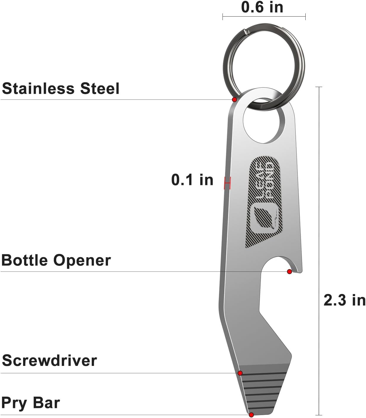 3-Pack Bottle Opener Keychain, EDC Pry Bar, Flathead Screwdriver Tip, Beer Opener Key Chain, Keychain Pry Bar, EDC Bottle Opener, Portable Key Tool, Stainless Steel Can Opener Keychain