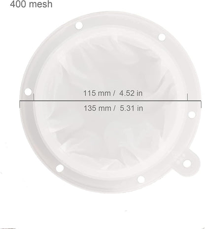 8.4in 80 Mesh Big Nylon Mesh Filter Ultra-Fine Sieve Sediments Strainer PP Frame for Straining Juice,Honey,Tea