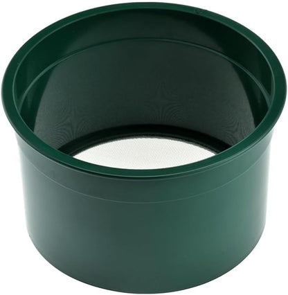 SE 5.5 Inch Mini Stackable Classifier Gold Prospecting Pan - 50 Holes/Square Inch Stainless Steel Mesh Sifting Pan, Green