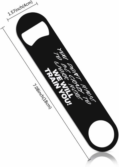 Black White Checkered Stainless Steel Bottle Opener Cool Car Racing Sports Plaid Pattern Geometric Design Flat Beer Bottle Opener Keychain for Home Kitchen Bar Restaurant Party Birthday Gift