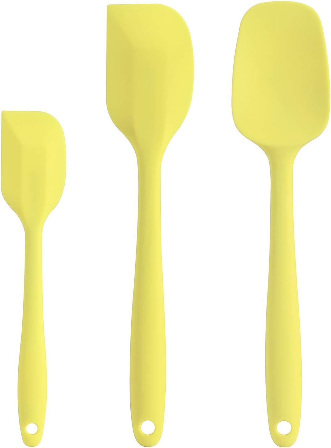 Silicone Spatula Set - Rubber Spatula - 600°F Heat Resistant Baking Spoon & Spatulas(Dark Grey)