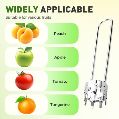 2 Pcs Fruit and Vegetable Corer Tool, Red Bell Pepper Seed Corer, Stainless Steel Apple Core Remover Kitchen Gadget for Pepper Pineapple Pear Apple Corer (A+B)