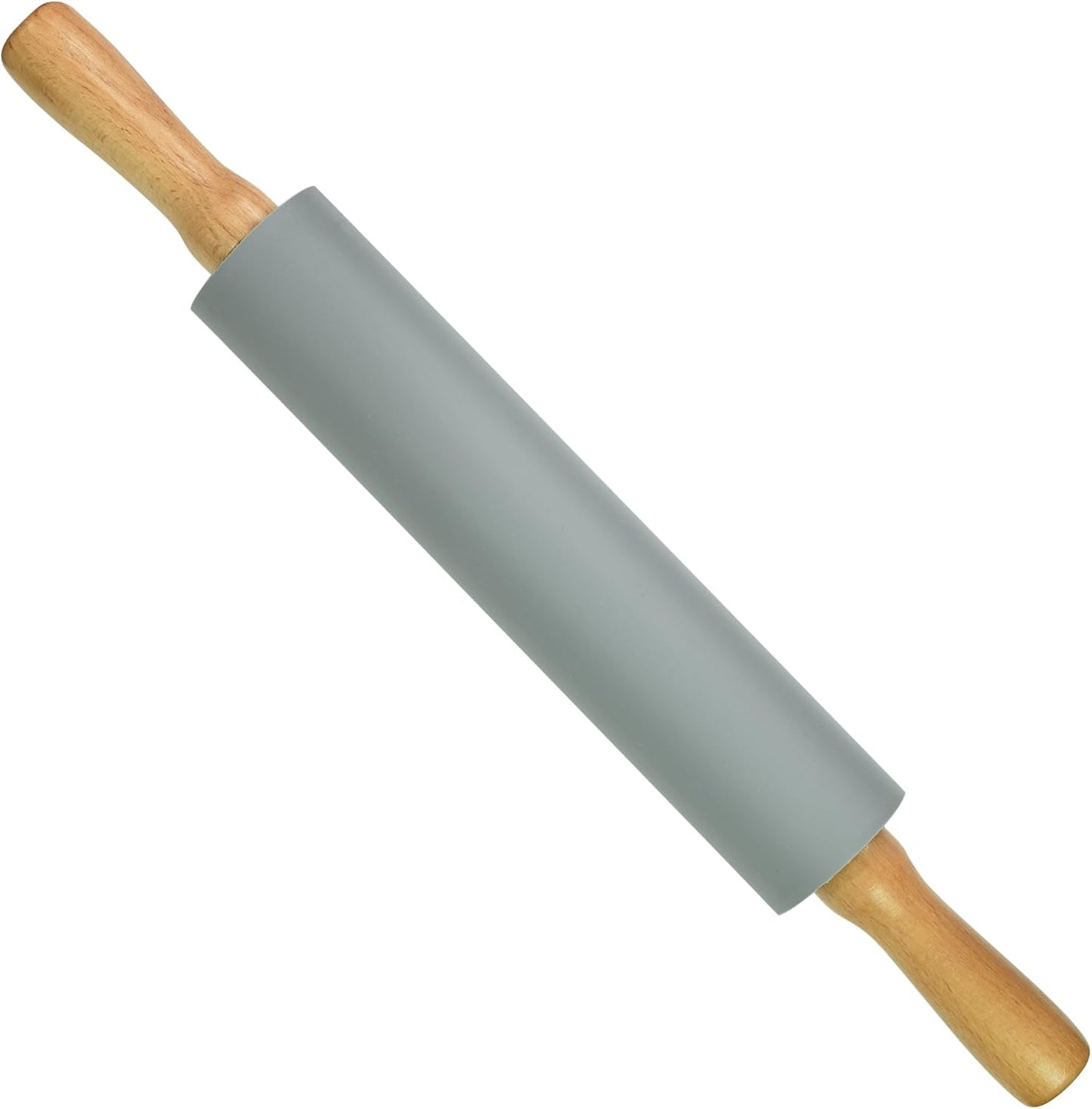 R&M 17 Inch Silicone Rolling Pin, Large Barrel 9.75 Inches Long, 2 Inches Diameter, Non-Stick For All Your Baking Needs
