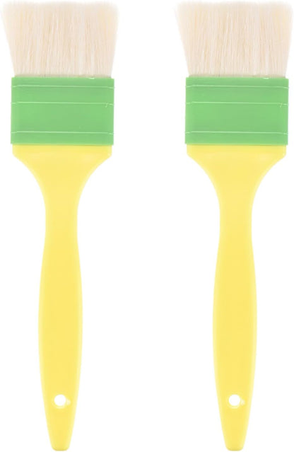 M METERXITY 2-Pack Pastry Brush, Wool Basting Baking BBQ Oil Brush for Cooking/Barbecue/Kitchen [3"]