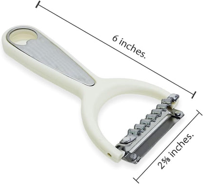 WitnyStore Kitchen Tool 8½" Long Orange Plastic Handle Stainless Steel Peeler - Thai Cooking Utensils Multipurpose Portable Hand-Held Cookery Equipments for Preparing Food Fruit Vegetable