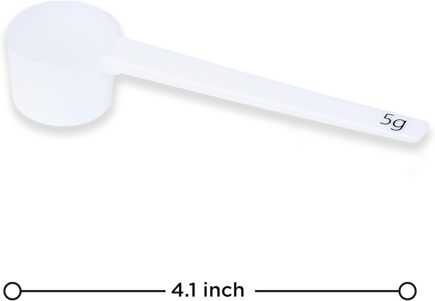 Measure spoons | measuring spoons set of 6 | exact dosing 3 gram scoop, 5 gram scoop, 7,5g, 10g, 15g, 30g | kitchen measuring set for powder and liquids | plastic medicine spoon and cups