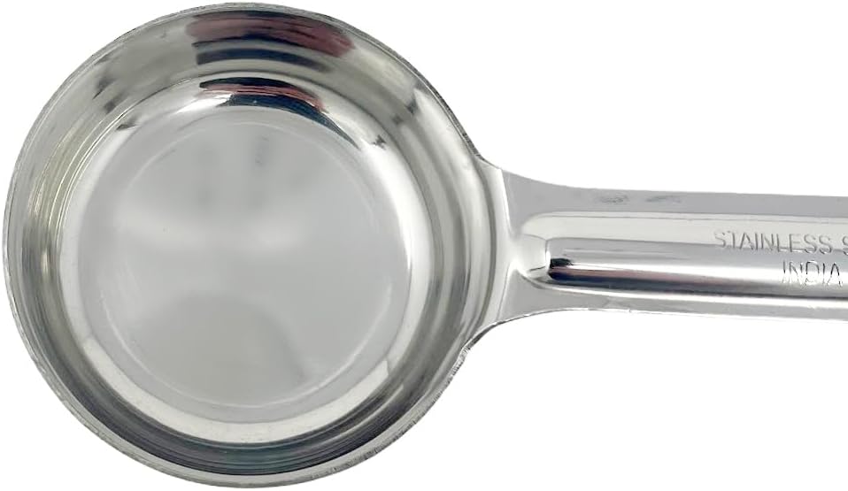 Generic 2 Pack - 3 oz. Slotted Portion Control Scoops, Spoodles - Beige Handle Perforated Food Serving Spoon, Single Knife, Silver, MCP03EP