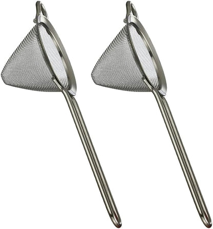 Fine Mesh Cocktail Strainer, Stainless Steel, Long Handle Set of 2 (Stainless Steel set of 2)