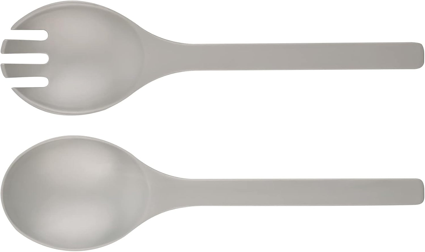 LOVYANXUE Bamboo Fiber Salad Bowl with Servers Set Large 9.8inches Nature Bamboo Mixing Bowl with Servers with Lid Spoon and Fork for Fruits,Salads and Vegetables