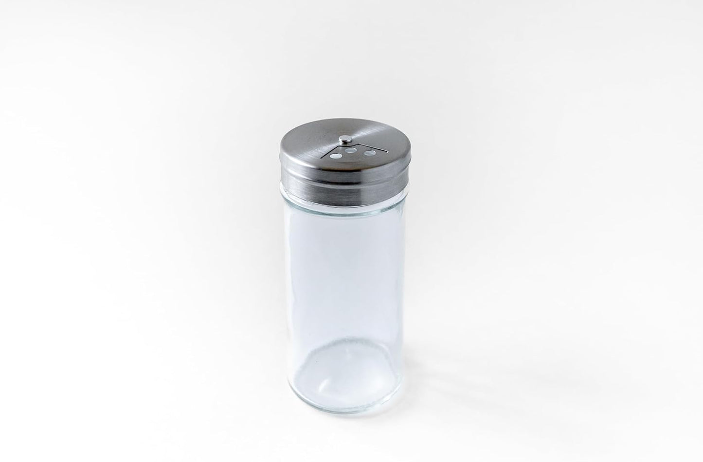 Fox Run 5167 Glass Spice Jar with Stainless Steel Shaker Lid, 6 Ounce, Clear Container for Seasonings, 1 Count (Pack of 1)