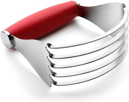 Spring Chef XL Stainless Steel Pastry Cutter Tool for Baking - Heavy Duty Dough Blender - Butter & Dough Cutter Tool with Sharp Blades - Pastry Blender for Easy Mixing - Dishwasher Safe - Black