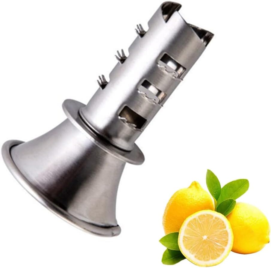 Stainless Steel Manual Lemon Juicer Squeezer Reamer, Hand Held Citrus Juicer and Orange Pourer
