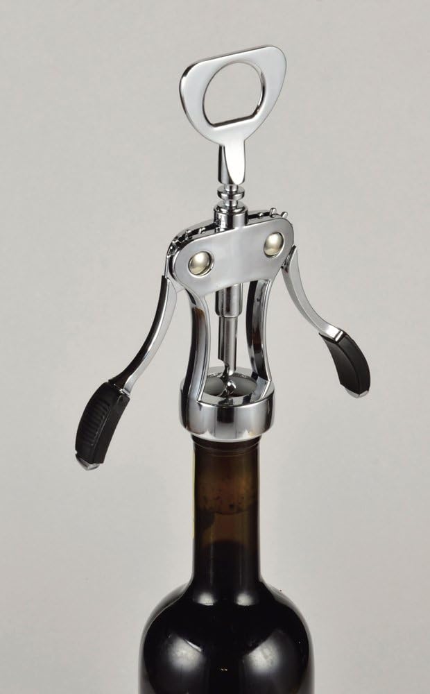 Pearl Metal C-3719 Domaine Ruti Wing Drill Corkscrew, Black