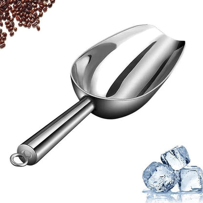 Set of 3 Ice Scoop, Plastic Kitchen Ice Scoop for Canisters or Ice Maker, Food Scoops for Canisters, Freezer, Flour, Dry Foods, Coffee Beans, Pop Corn, Pet Dog Cat Food (Blue)