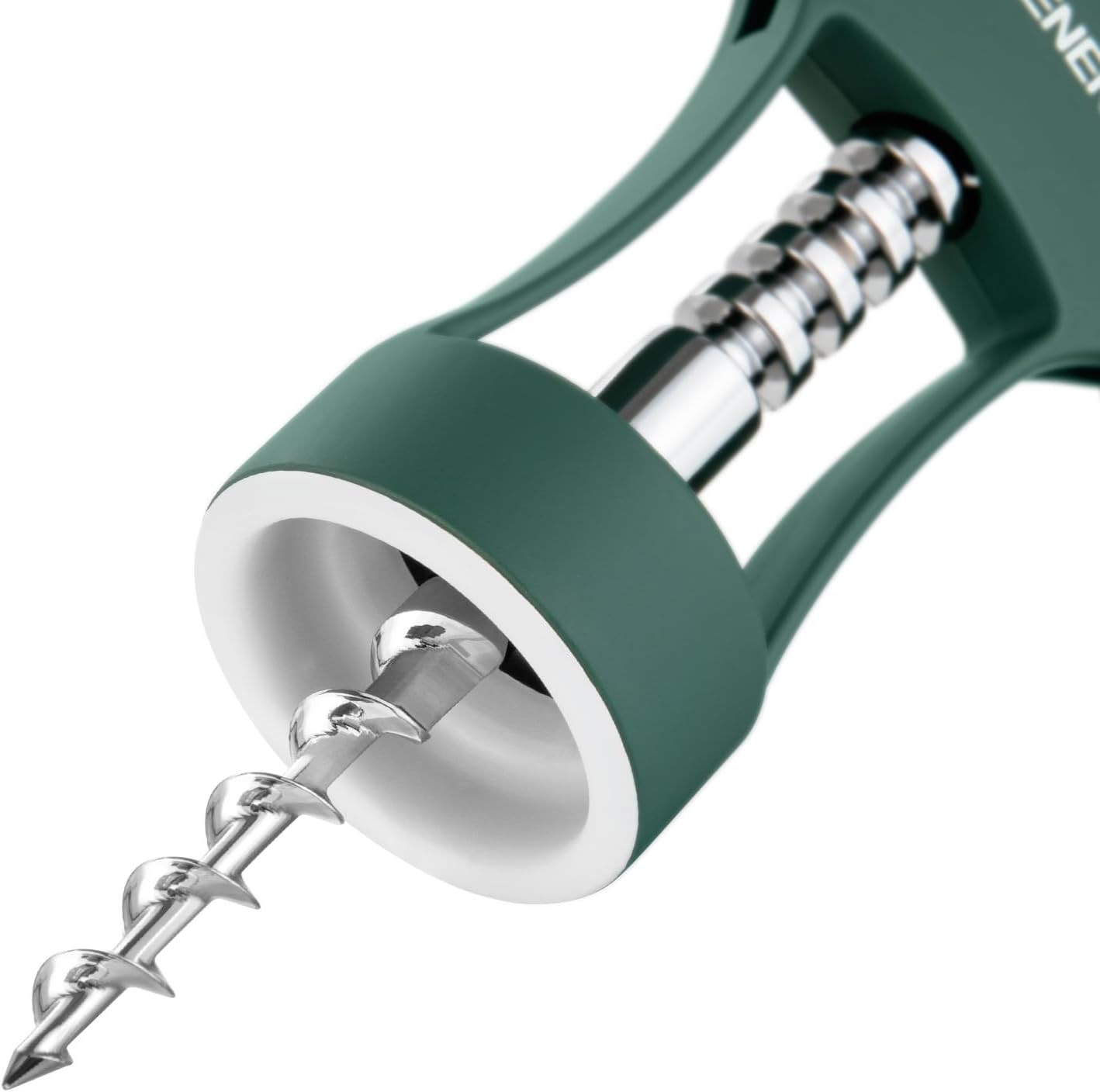 Beneno Wine Opener, Zinc Alloy Premium Wing Corkscrew with Multifunctional Bottles Opener, Sharp Wine Corkscrew with Ergonomic Non-Slip Wing Handle, Silver