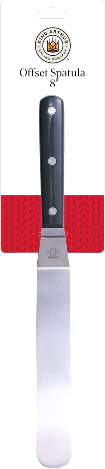 King Arthur Baking Company Offset Spatula, Japanese Stainless Steel, 8-Inch Flexible Blade, For Precise Cake Decorating