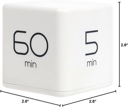 mooas Cube Timer (Mint), Flip Timer Productivity Timer, Time Management, Block Timer Kids Cube Timer Kitchen Timer Desk Timer for Studying Workout Classroom 1, 3, 5, 10 min Timer Setting
