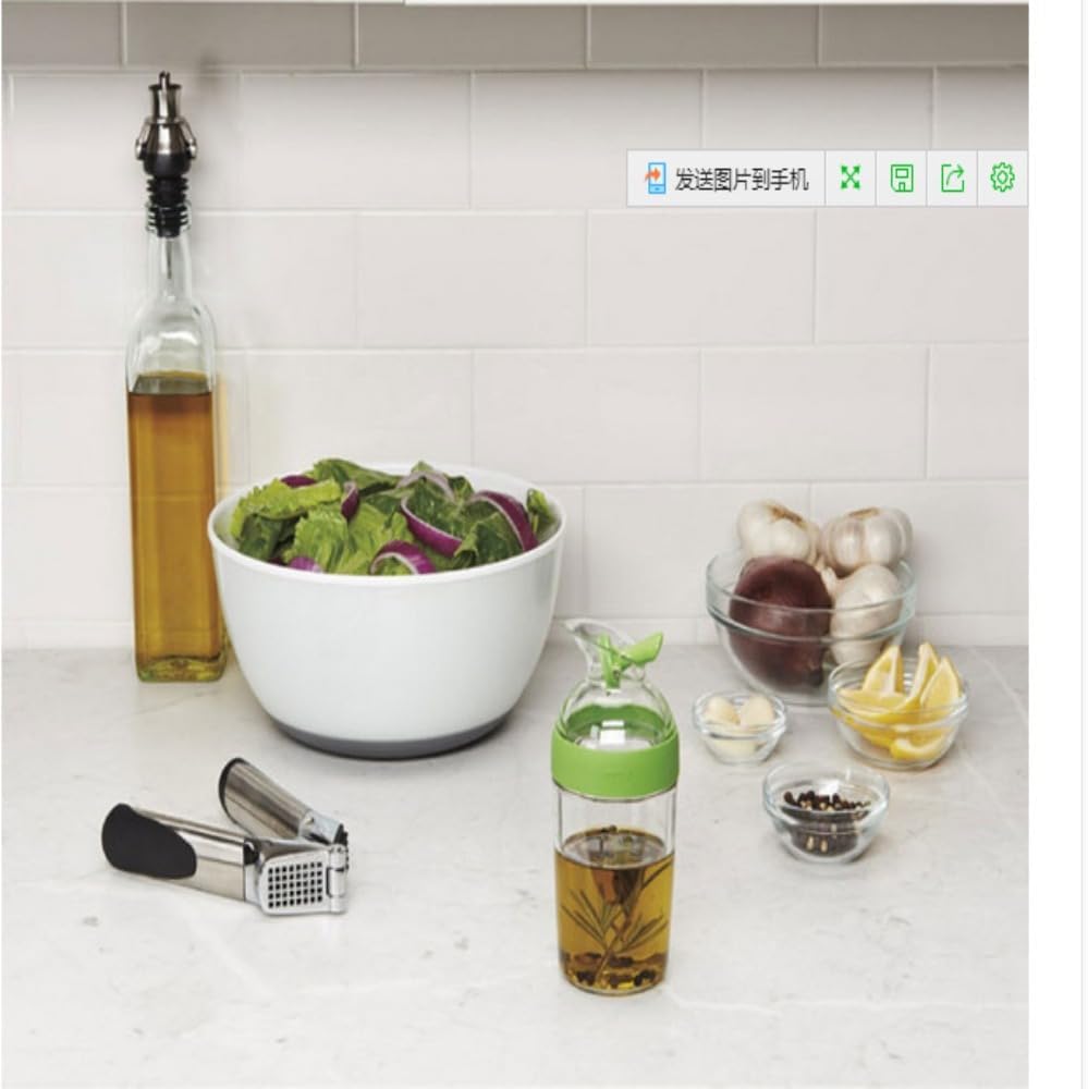 Salad Dressing Mixer, Used To Hold Sauces, Leak Proof, Salad Seasoning Pot with Scale, Green Kitchen Seasoning Pot, Storage of Various Sauces, Salad, Tomato Sauce, Green, 8.5oz