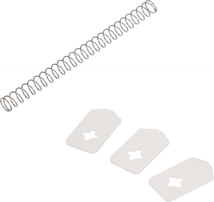 Leifheit Cherrymat Replacement Parts, Kit for Leifheit Cherry Mat # 37200, BPA Free, 3 Soft Inserts & 1 Spring, White, Rubber Handle, Stainless Steel