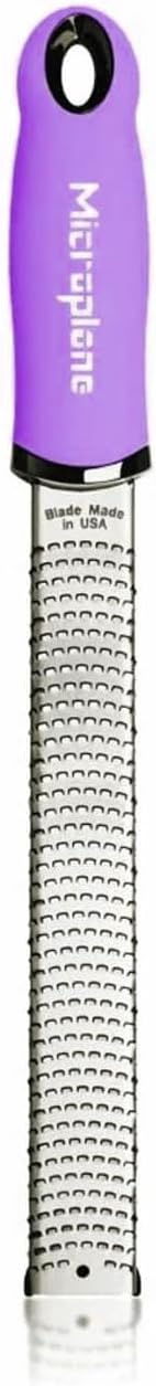 Premium Classic Series Zester - Pomegranate Red | Lemon Zester tool, Hard Cheese & Vegetable Grater | For Citrus, Parmesan Cheese, Garlic, Ginger, Nutmeg | Fine Stainless Steel Blade, Made in USA