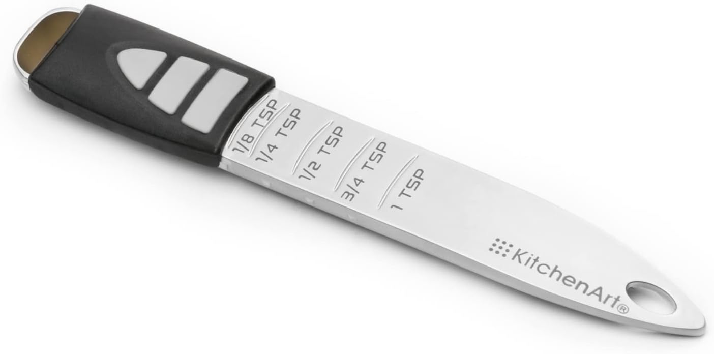 KitchenArt Pro Adjustable Measuring Set, Includes Adjustable Tablespoon, Teaspoon, and 2 Cup Measuring Cup
