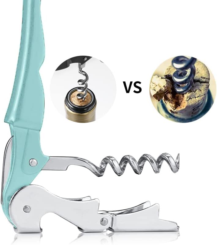 Kit-Home Professional Waiter Corkscrew Wine Openers Set (4 PCS),Upgraded with Heavy Duty Stainless Steel Hinges Wine Key for Restaurant Waiters, Sommelier, Bartenders