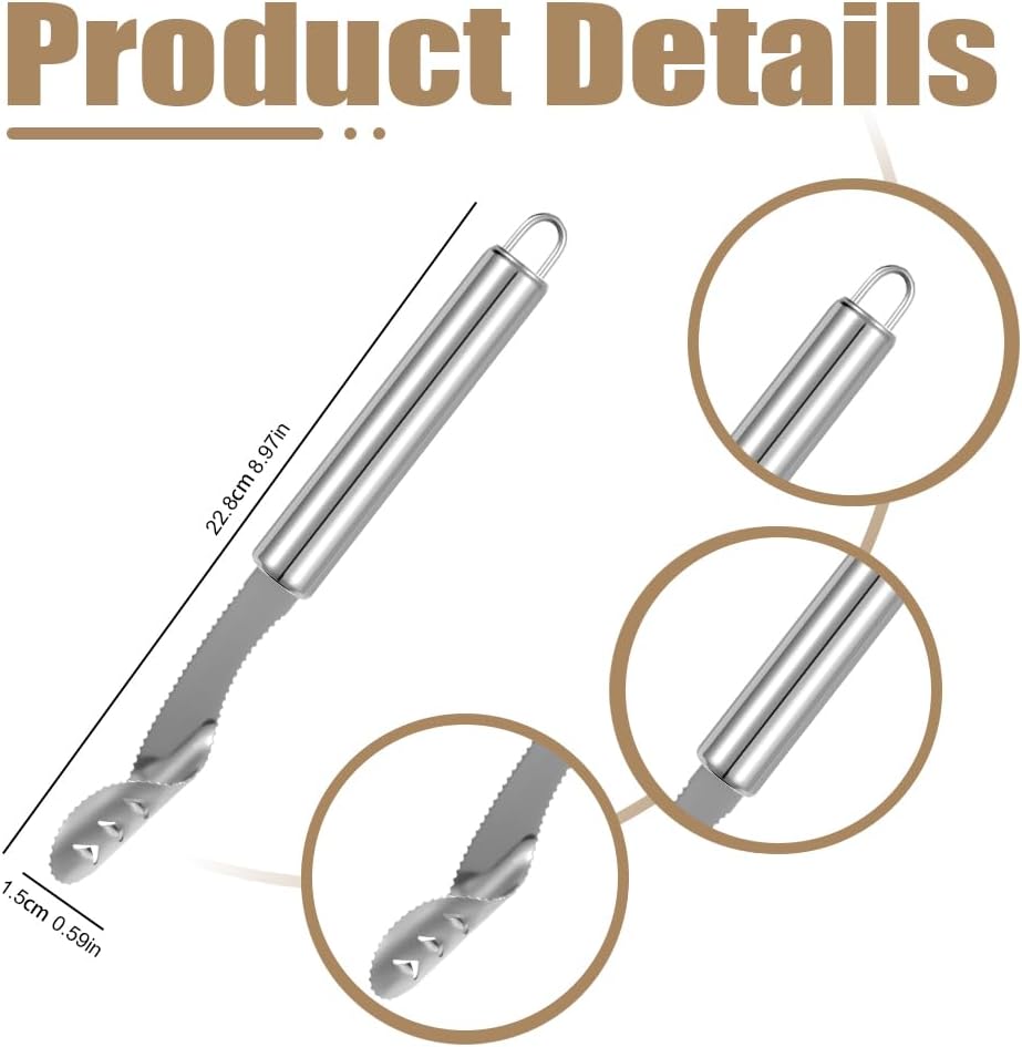 6 PCS Vegetable Corer, Stainless Steel Fruit Corers, Kitchen Corer Tool, Multi-function Corers and Pitter Remover Set for Apple, Pear, Cherry, Zucchini, Jujube, Chili, Jalapeno Pepper, Tomato