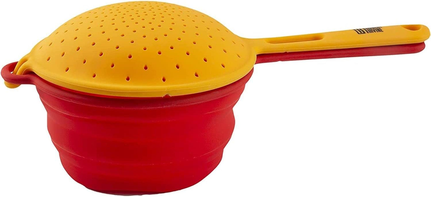 Cambridge Robert Irvine 2-in-1 Collapsible Colander, 0, BLACK
