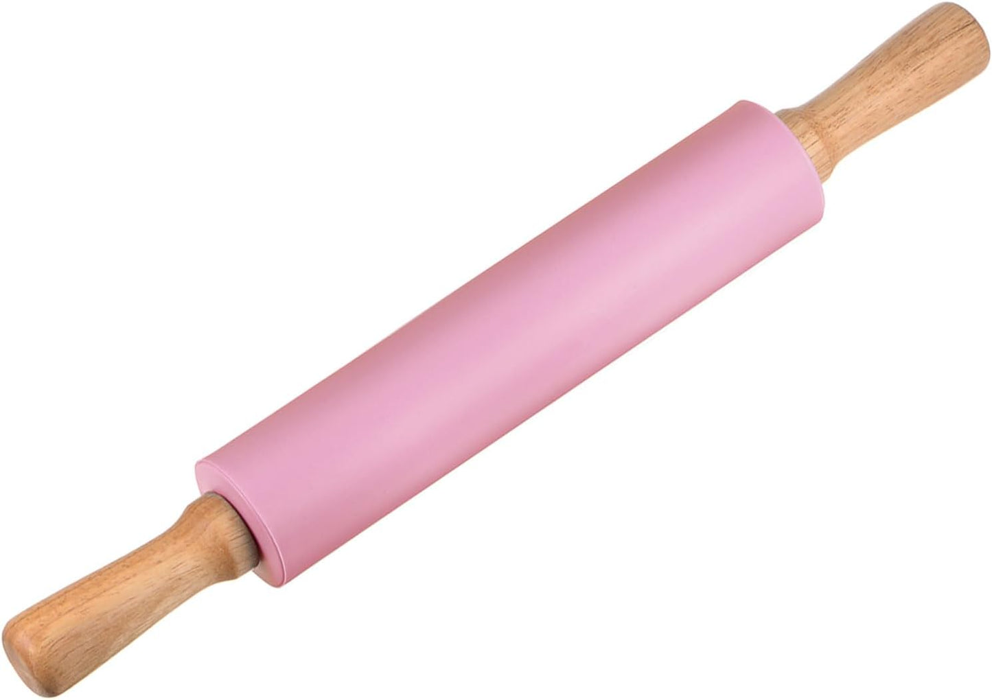 HARFINGTON Silicone Rolling Pins for Baking 12.2 Inch Non-Stick Silicone Surface Wooden Handle Rolling Pin Small Roller Playdough Rolling Pins for Fondant Kitchen Dough Pizza, Green