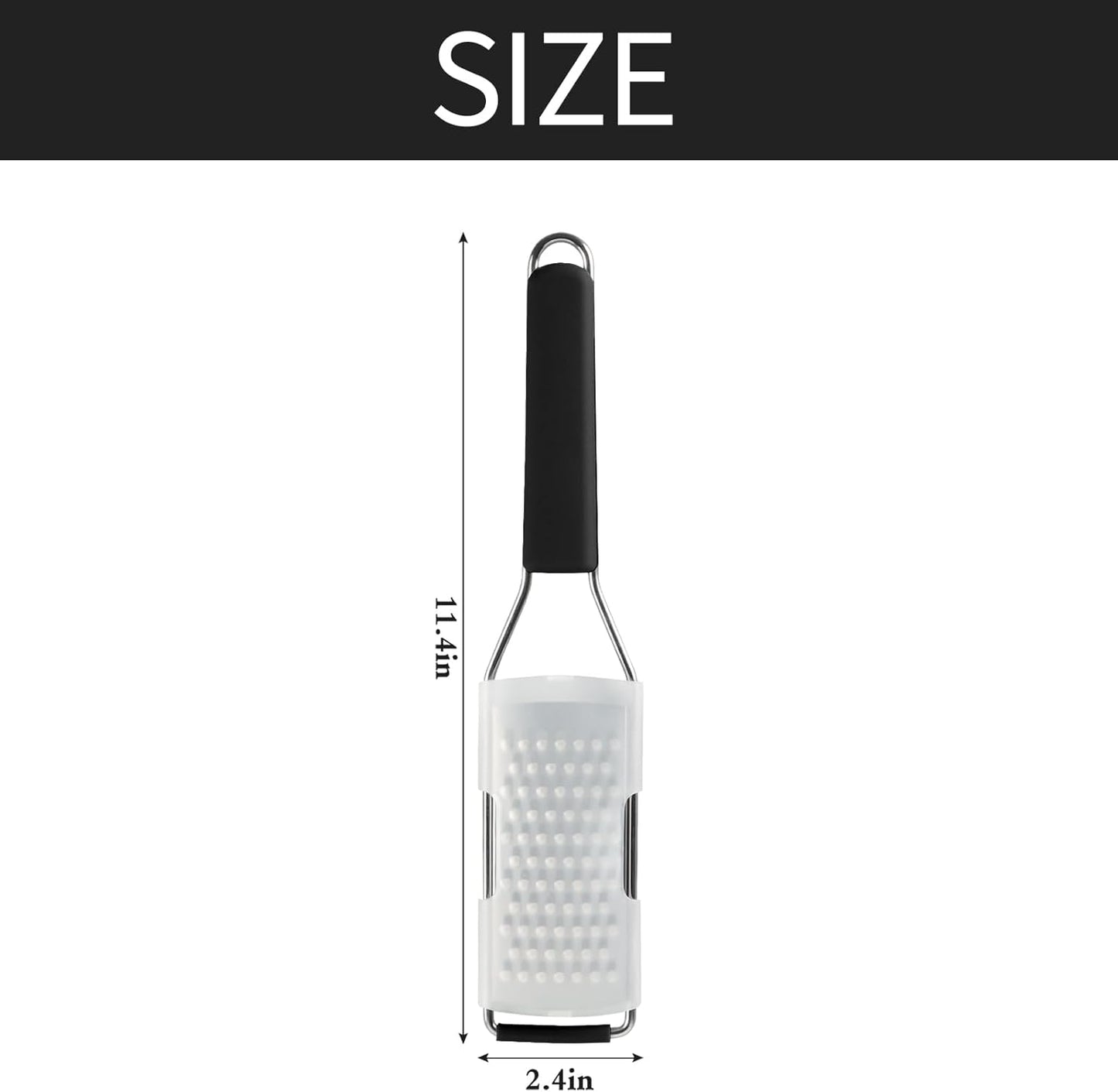Cambom Lemon & Citrus Zester, Cheese Graters with Stainless Steel Sharp Blade for Parmesan Cheese, Ginger, Garlic, Nutmeg, Chocolate, Vegetables, Fruits, Dishwasher Safe Shredder Fine Blade