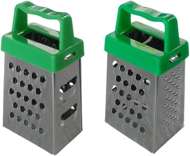 8 Pcs Mini Cheese Grater,Kitchen Small Gadget with 4-Side Stainless Steel Box Grate for Vegetables,Cheese,Potatoes,Chocolate