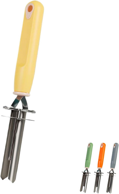Adjustable Fruit & Vegetable Corer Tool - 6 Different Hole Spacing Options, Quick Deseeder, Suitable for Most Fruits (Orange)