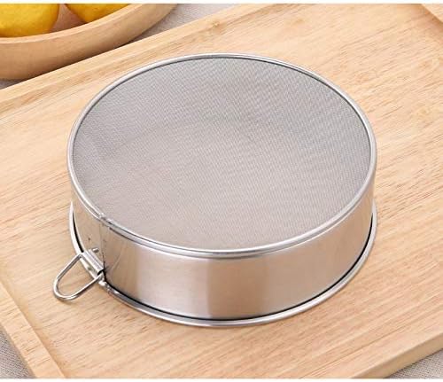 Flour Sifter Round Flour Sieve Strainer with 40 Mesh Premium Rustproof Stainless Steel Fine Mesh for Baking 7.87 inch x 1.97 inch