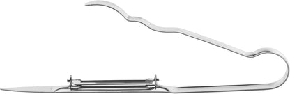 Westmark Monopol Stainless Steel Swivel Vegetable Peeler - Tong Construction With Sharpened Knife, Stainless Steel,17.5 x 5.1 x 1.5 cm,60715560