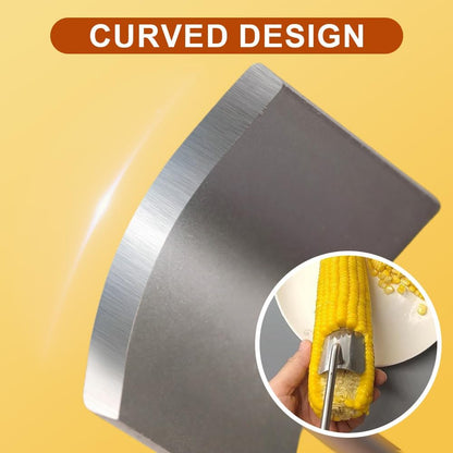 Corn Cob Peeler Tool, 2025 New Corn Stripper for Corns on the Cob, Manual Stainless Steel Corns Stripping Cutter with Long Handle for Quick Kernel Removal in Home Kitchen Use (2)