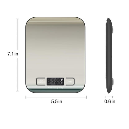 Digital Shipping Scale,Stainless Steel Panel, Accurate Portable Postal Scale for Packages, Small Business,Kitchen, Food, Handmade, Liquids, and Boutique (Rose Gold Battery(5kg/1g))