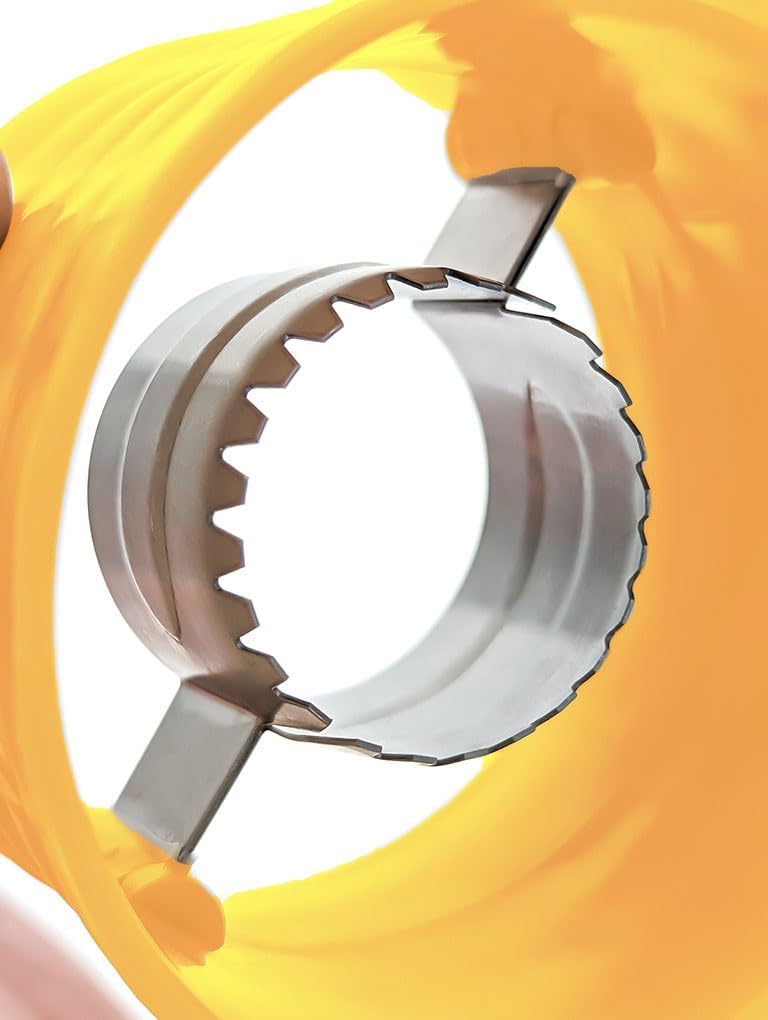 SE Stainless Steel Corn Cob Peeler with Sharp Serrations and Textured Grip - Yellow - CCP32