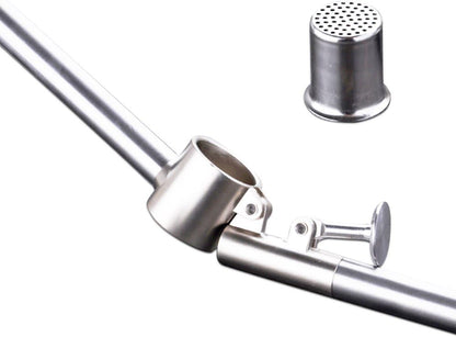 Stainless Steel Garlic Press Extended Handle Heavy Duty Garlic Mincer and Crusher Manual Kitchen Tool