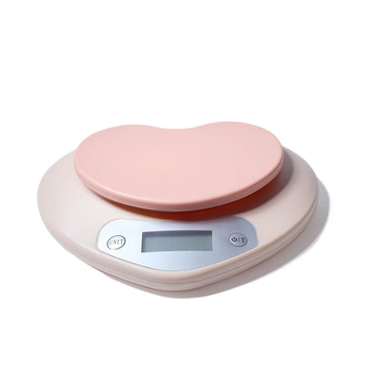 Cute Kitchen Scale, Digital Food Scale with LCD Display, 11 lb (5kg) Capacity, 0.03 oz (1g) Precision for Baking and Cooking (Pink)