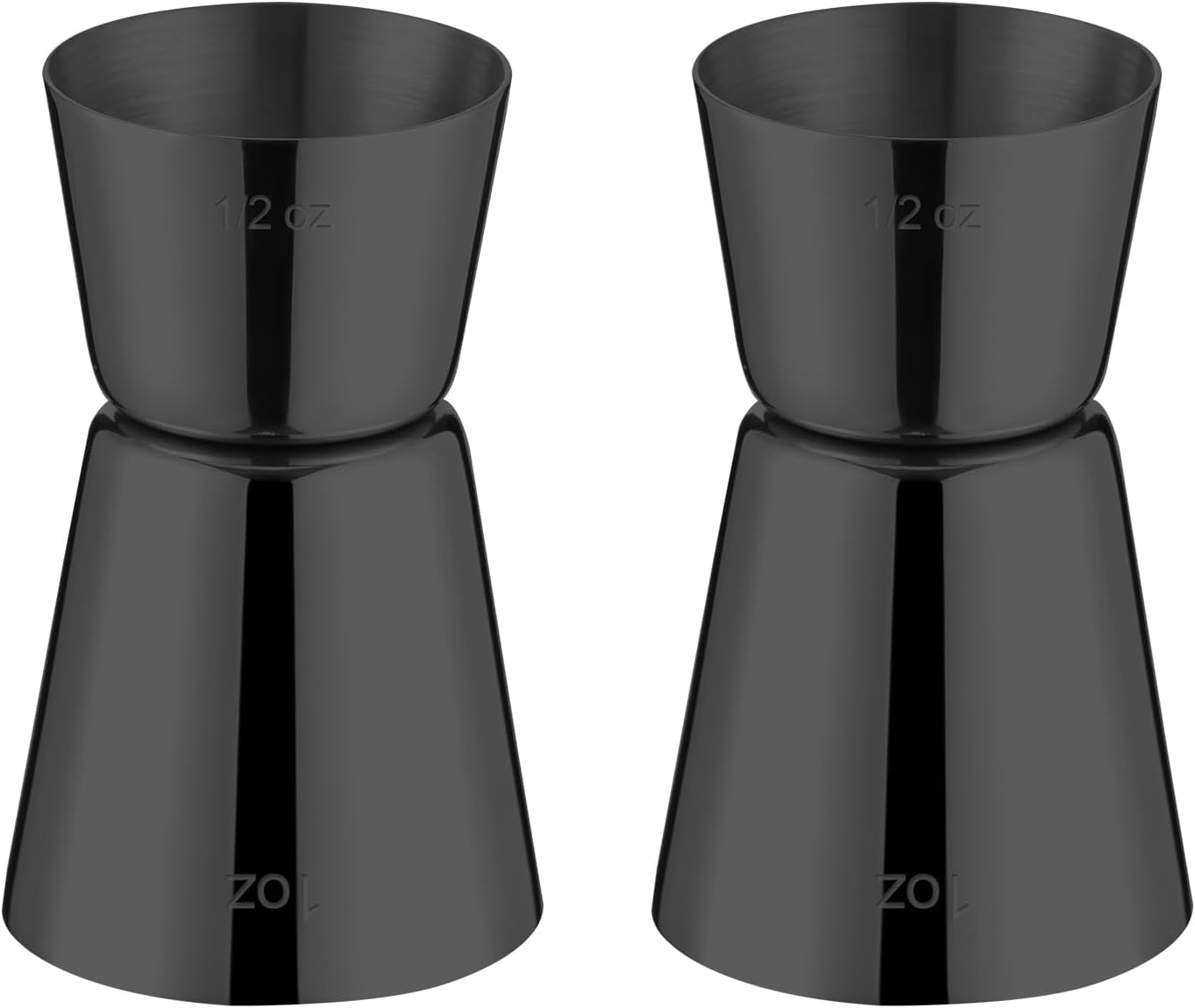 Briout Jigger for Bartending, Double Cocktail Jigger Japanese Premium 304 Stainless Steel Jigger 2 OZ 1 OZ with Measurements Inside