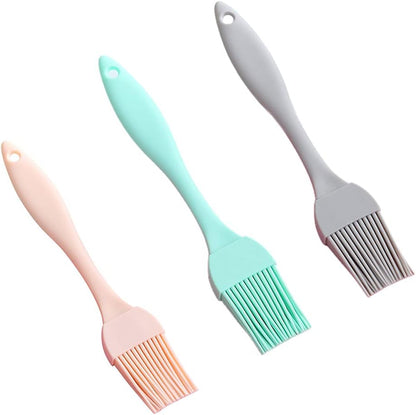 Barbecue Brush, Silicone Brush Oil Butter Basting Brush for BBQ Cooking Baking Silicone Basting Brush - Pink
