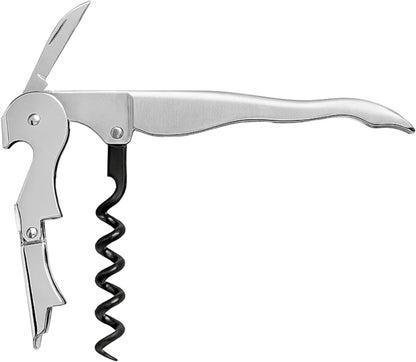 OGGI Wine Opener, Wing Corkscrew, Metal Manual Wine Bottle Opener, Multifunctional Cork Screw for Home & Waiters with Beer Bottle Opener, Durable Design