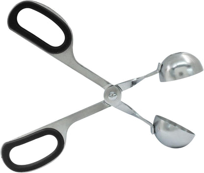 1.38" Meatball Maker, None-stick Meatball Scoop Ball Maker, Stainless Steel Meat Baller Tongs, Cake Pop, Cookie Dough Scoop for Kitchen (Black)