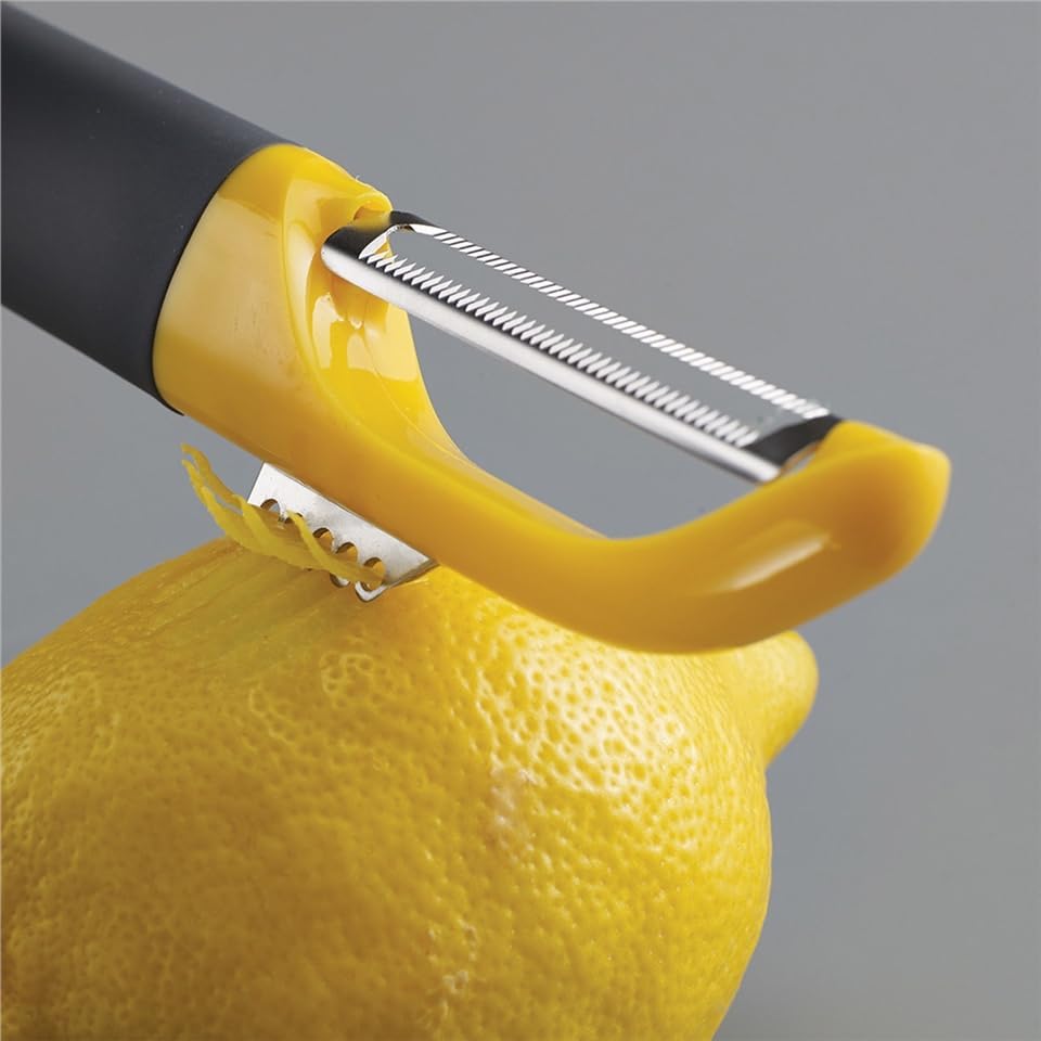 Joseph Joseph Multi-Peel Y-shaped Peeler Easy Grip Handles Stainless Steel Blade for Kitchen Vegetable Fruit, Light Green