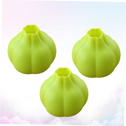 3pcs Silicone Garlic Peeler for Home Kitchen Multifunctional Easy-clean Garlic Skinner Tube Tool for Fresh Cloves Green