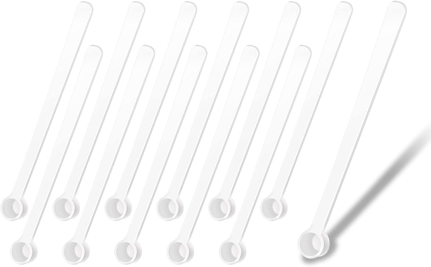 Micro Teaspoon Scoops Penta Angel 12Pcs Tiny Measuring Spoons Mini Platic Scoops Measurement Tools for Cosmetics Medicines Powders Spice Seasoning (12, 0.25 ml)