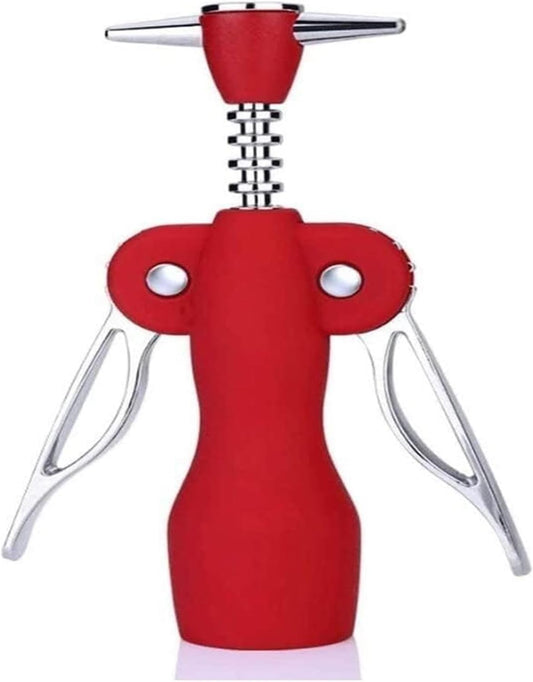 Wing Corkscrew for Red Wine Beer, Corkscrew by-Sandalwood All-in-one Bottle Opener and Foil Cutter