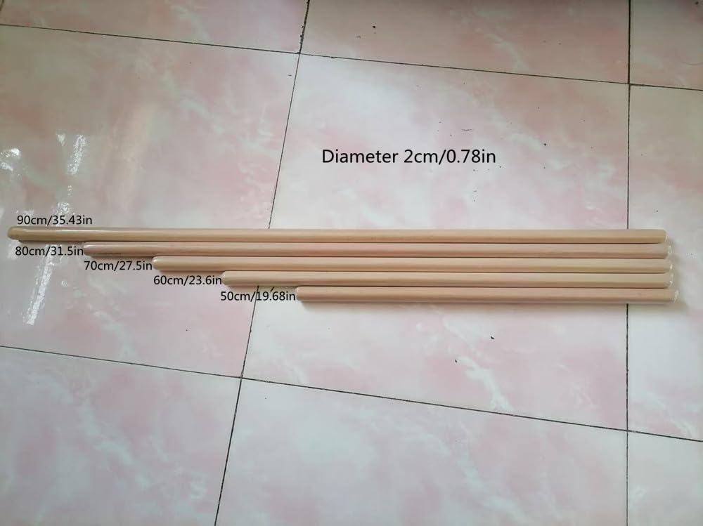 Rolling Pins For Baking Ultra Thin,3/4 Inch Diameter,Long 19 .7Inch,(50 * 2 cm)