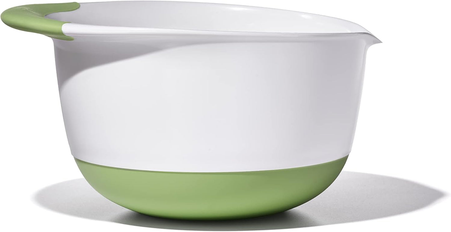 OXO Good Grips 3-Piece Plastic Mixing Bowl Set - Cadet Blue, Tower Gray, Jade, Small, Medium, Large